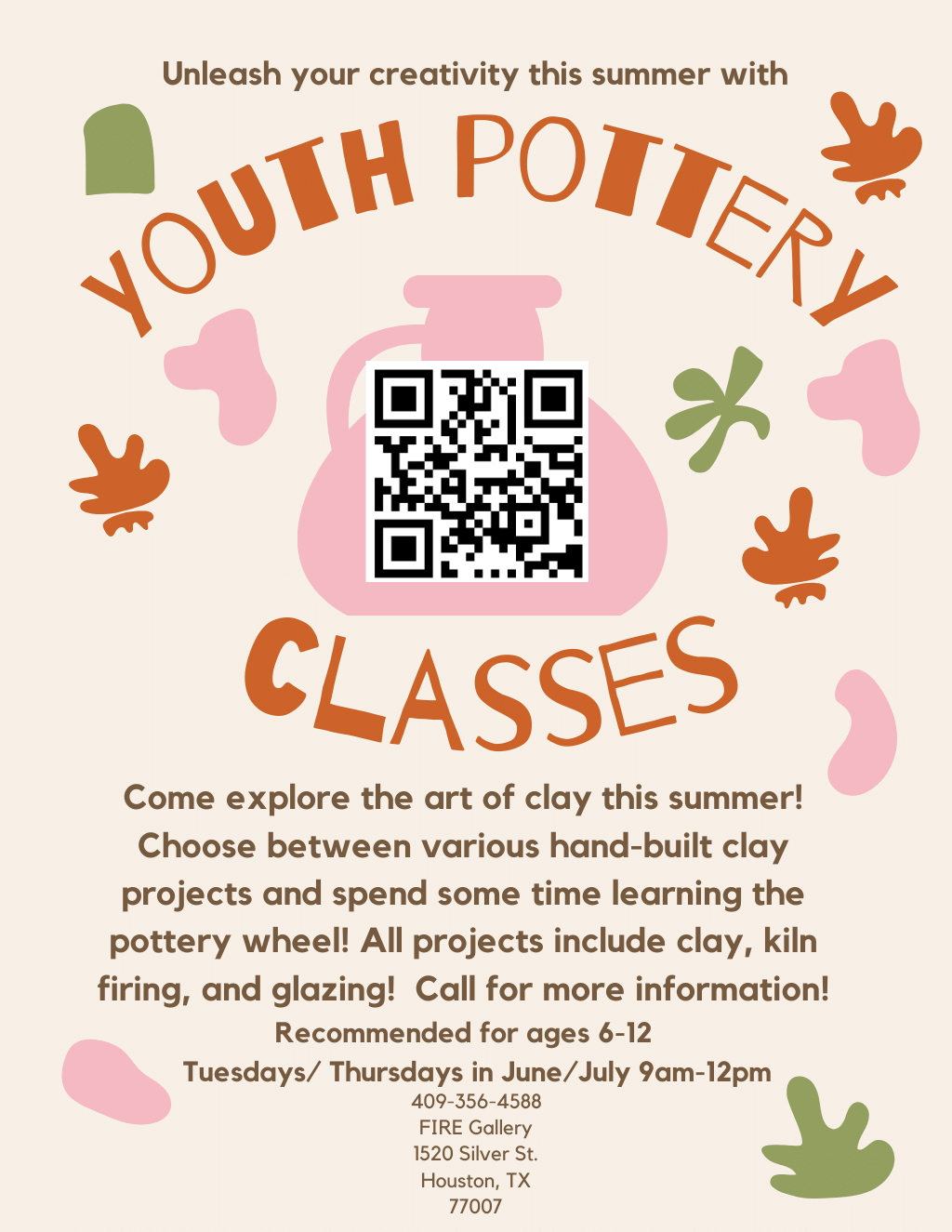 Youth Pottery Class 2024